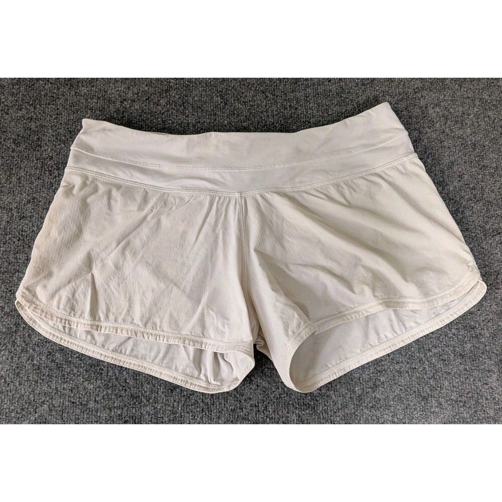 Lululemon Women's Groovy Run Shorts Size 6 White w/ 4" Inseam